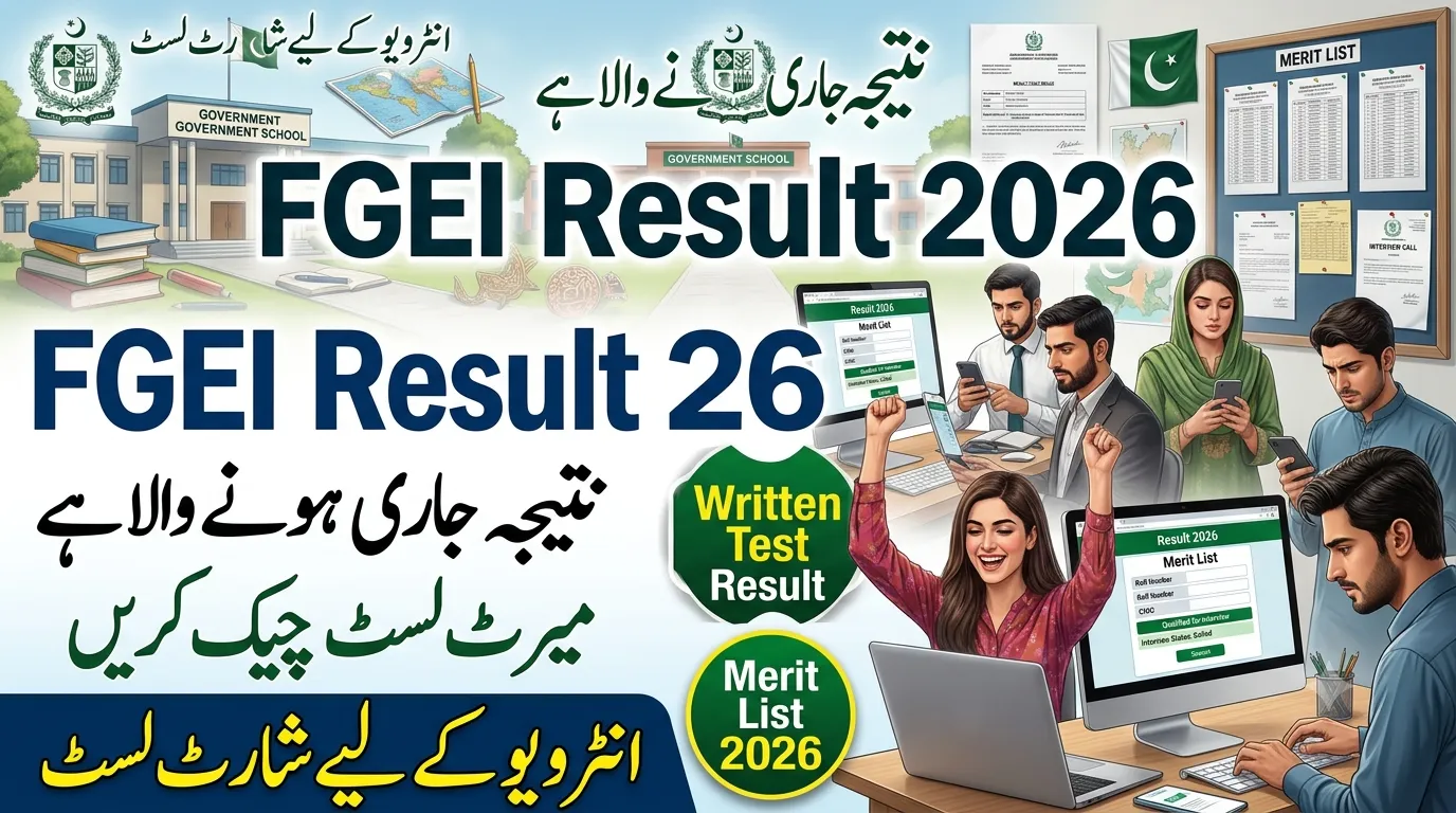 FGEI Jobs Result 2026 Check Online