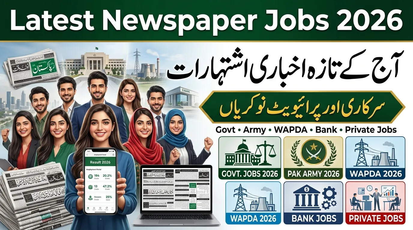 Latest Newspaper Advertisements in Pakistan 2026