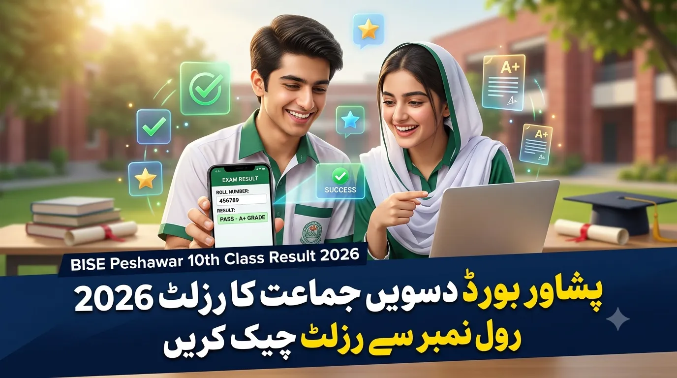BISE Peshawar 10th Class Result 2026 By Roll Number | Check SSC Part 2 Result Online