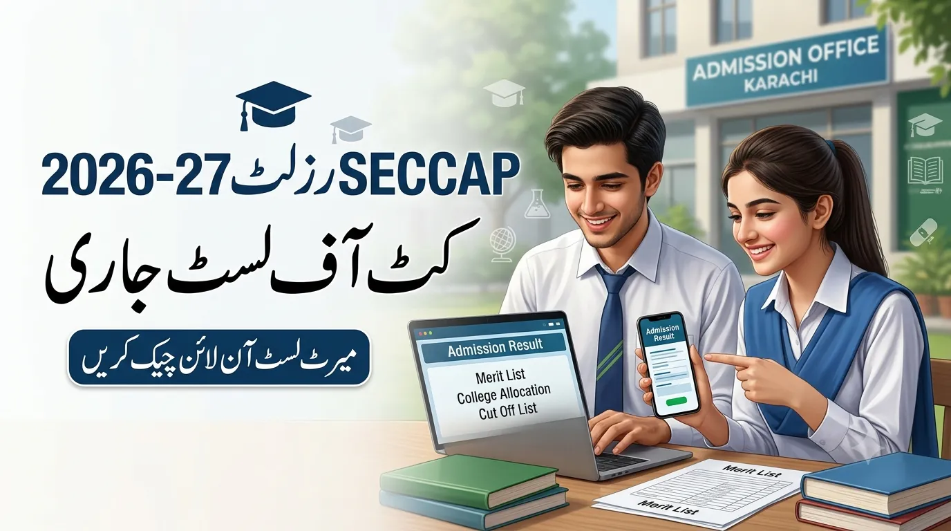SECCAP Result 2026-27 Check Online By CNIC, B-Form & Matric Roll No | Cut Off List
