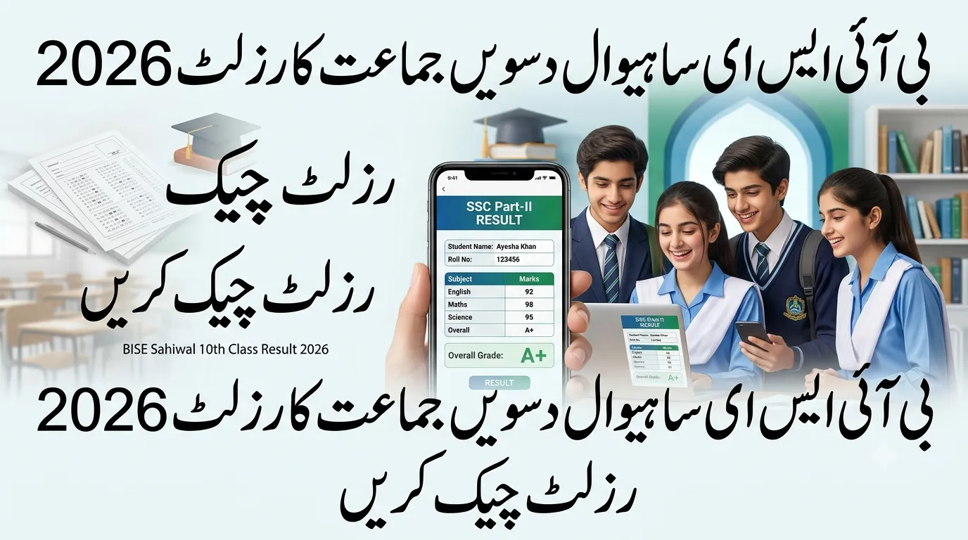 BISE Sahiwal 10th Class Result 2026 By Roll Number | Check SSC Part 2 Result Online