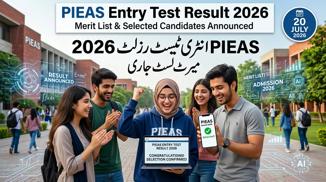 PIEAS Entry Test Result 2026 Merit List Announced