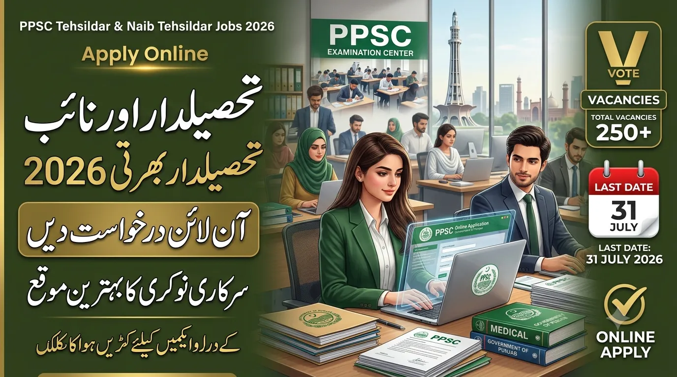 Punjab PPSC Tehsildar Jobs 2026 Online Apply