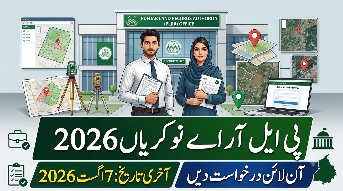 PLRA Jobs 2026 Online Apply at jobs.punjab.gov.pk | Punjab Land Record Authority Vacancies