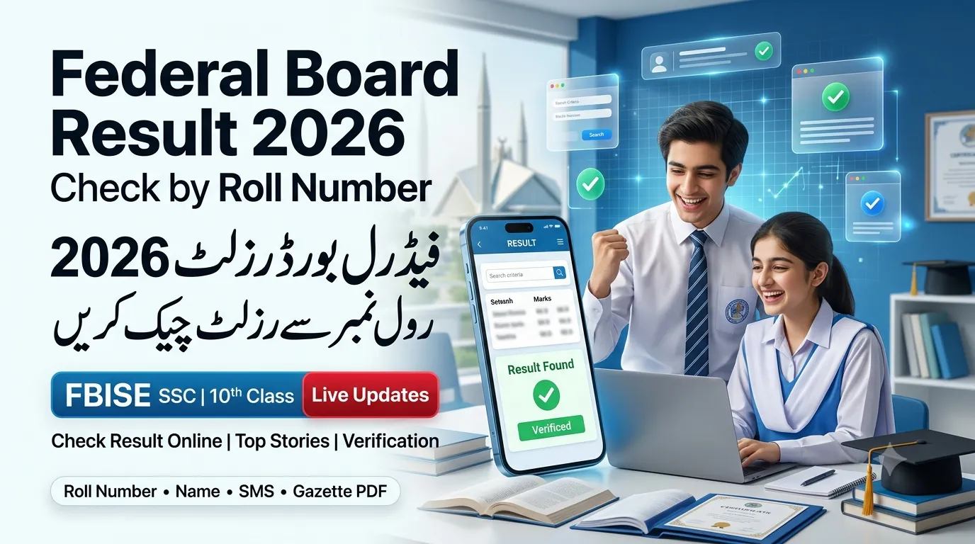 Federal Board Result Check By Roll Number 2026 SSC (9th & 10th Class) Online