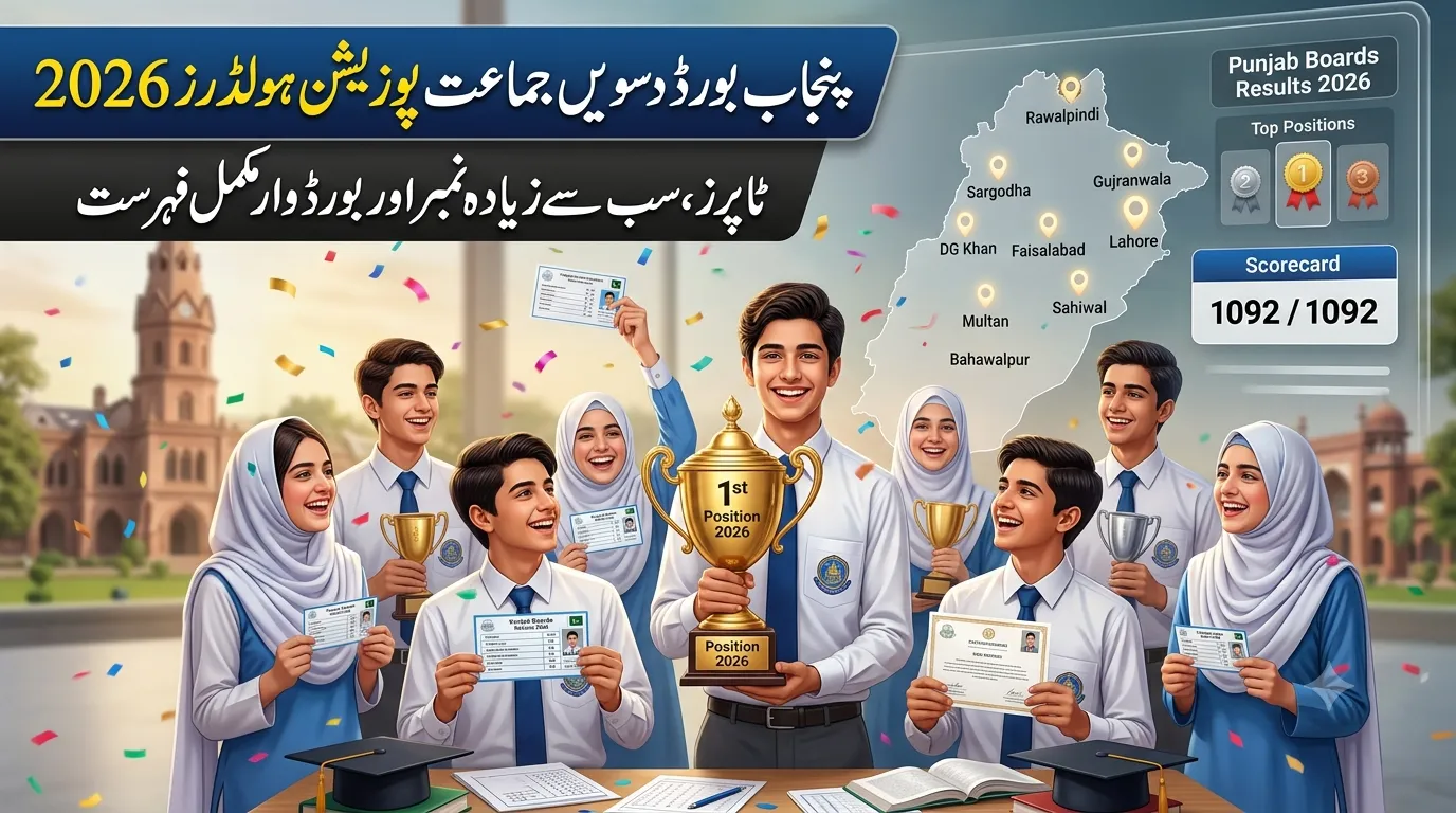 All Punjab Board 10th Class Position Holders Result 2026 – Board Wise Toppers & Highest Marks