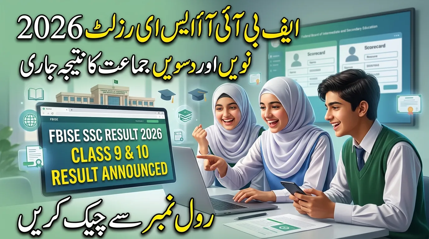 FBISE SSC Result 2026 Announced – Check Class 9 & 10 Result by Roll Number