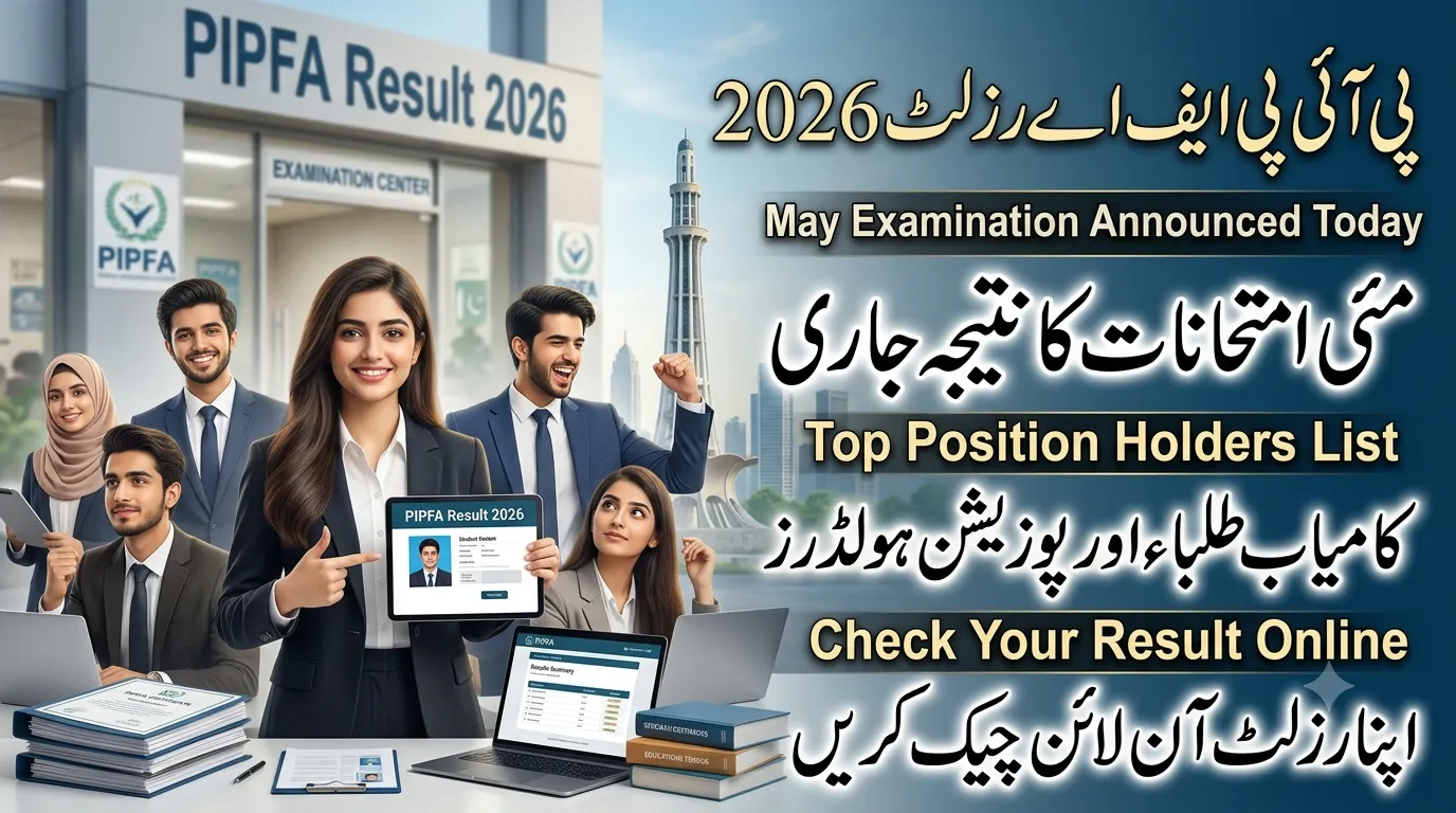 PIPFA Result 2026 May Exam Download PDF