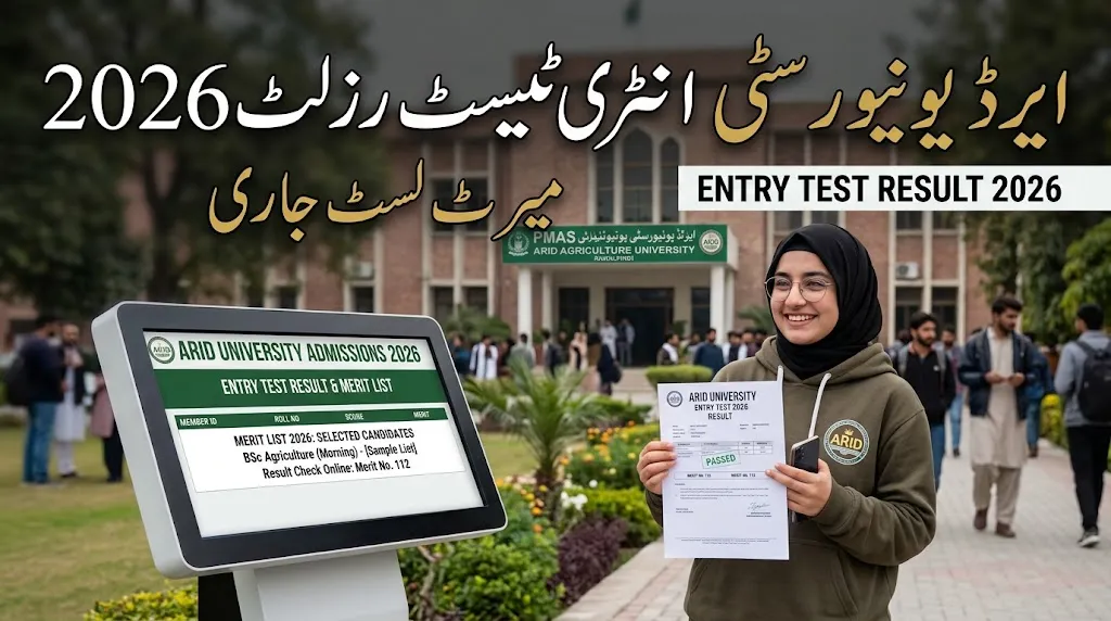 Arid University Entry Test Result 2026
