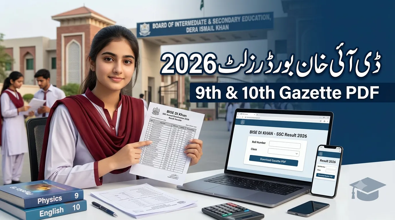 BISE DI Khan Gazette Result 2026 PDF Download for Class 9 & 10