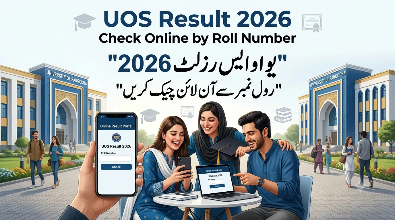 UOS Result 2026 Check Online by Roll Number | University of Sargodha Results