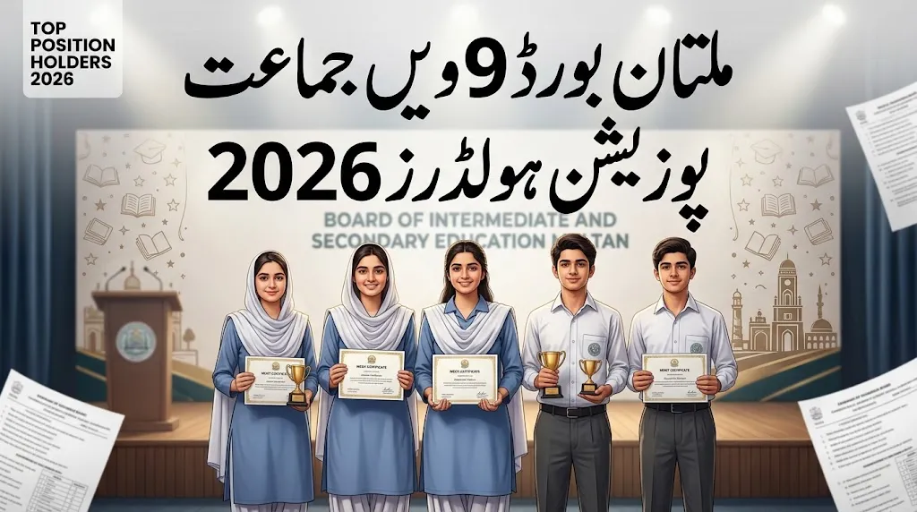 Multan Board 9th Class Position Holders 2026