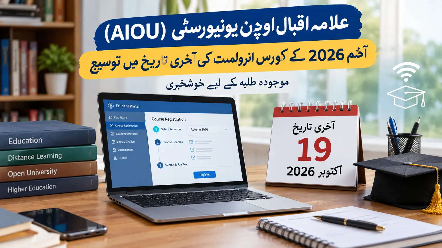 AIOU Autumn Enrollment Deadline Extended